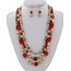Pearl Harbor Necklace Set -Red