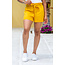 Take A Hint Linen Shorts - Bright Mustard