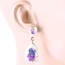 Dropping Jewel Earrings - Silver Iridescent