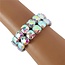 Squared Away Jewel Bracelet - Silver Iridescent