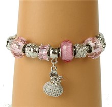 Up A Notch Charm Bracelet (Cubic Zirconia) - Pink