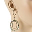 Always Worth It Rhinestone Earrings - Gold Iridescent