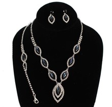 Feel The Love Necklace & Bracelet Set - Blue