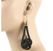Not My Word Earrings - Emerald