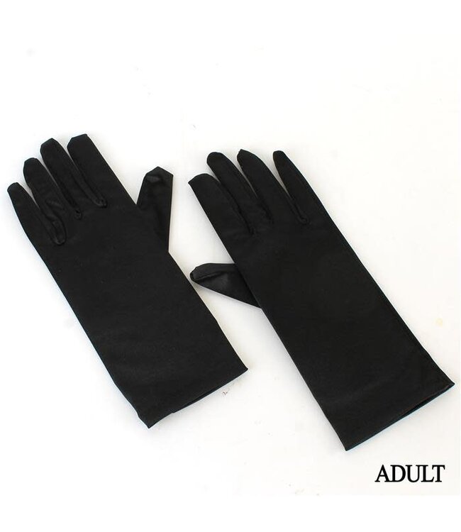 Satin Gloves - Black