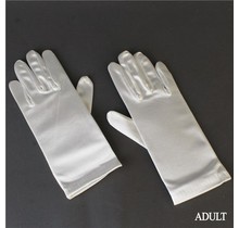 Satin Gloves - White