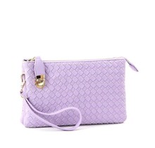 Big Time Woven Clutch - Lavender