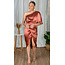 Fall Favorite Satin Dress - Rust