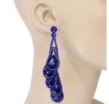 Glamorous Life Earrings - Royal Blue