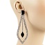 Up A Notch Earrings - Silver/Black