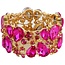 Flower Patch Bracelet - Fuchsia