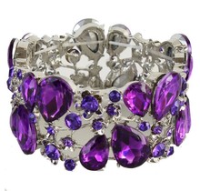 Flower Patch Bracelet - Purple