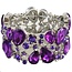 Flower Patch Bracelet - Purple