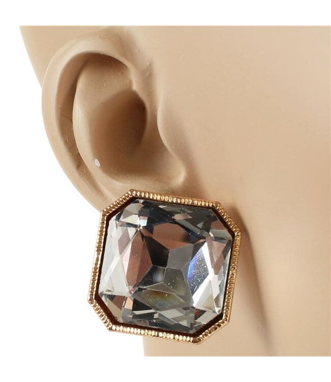 Block Him Earrings - Gold