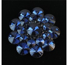 Bursting Bloom Brooch -  Navy