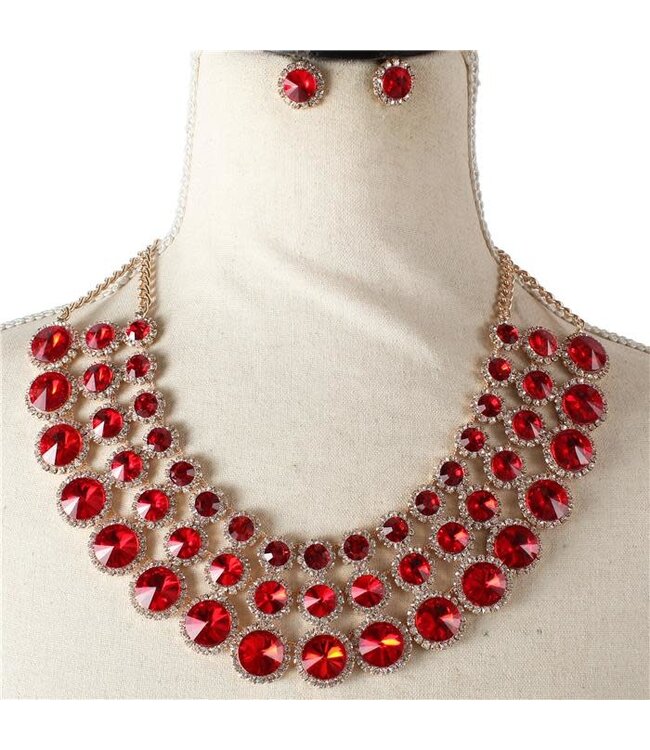 Timeless Treasure Necklace Set - Red