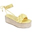 Vacation Calls Platform Sandals - Butter Yellow