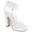 Run The World Block Heels White