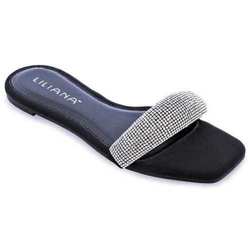 My Desires Rhinestone Sandals Black My Desires Rhinestone Sandals Black