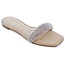 My Desires Rhinestone Sandals Nude