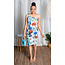 Fabulous In Florals One Shoulder Dress - White