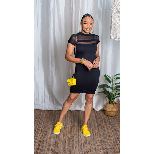 Say Less Mesh Dress - Black Say Less Mesh Dress - Black