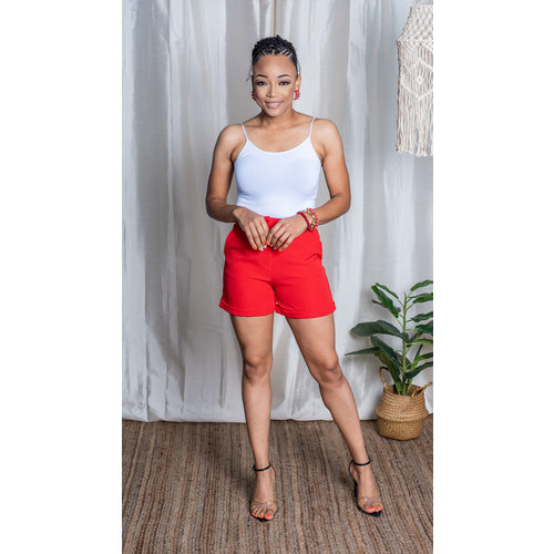 She's So Free Shorts - Red She's So Free Shorts - Red