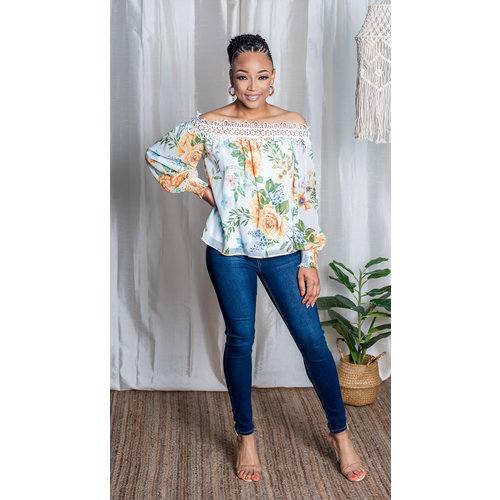 Someone You Love Floral Off Shoulder Top Someone You Love Floral Off Shoulder Top