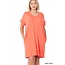 PLUS Easy Goes Dress - Deep Coral