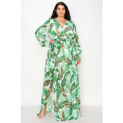 PLUS Love Connection Tropical Maxi Dress PLUS Love Connection Tropical Maxi Dress