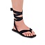 Miami Beach Strap Up Sandals - Black