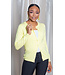 Lemon Yellow Round Neck Cardigan