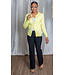 Lemon Yellow Round Neck Cardigan