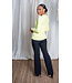 Lemon Yellow Round Neck Cardigan