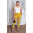 Let It Go Floral High Waist Pants - Mustard