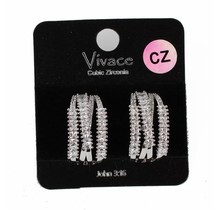 Bar None Cubic Zirconia Knobs - Silver