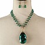 Blended Beauty Crystal Necklace Set - Green