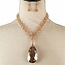 Blended Beauty Crystal Necklace Set - Topaz