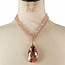 Blended Beauty Crystal Necklace Set - Peach