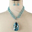 Blended Beauty Crystal Necklace Set - Aqua