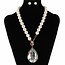 Power House Pearl Necklace Set - Gold/Clear