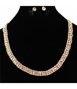Lay Me Down Necklace Set - Gold