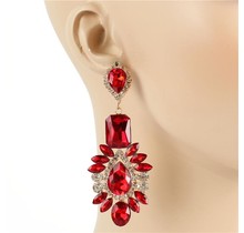 Good Times Chandelier Earrings - Red