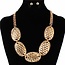 Blank Look Necklace Set - Gold