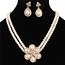 Flower Girl Pearl Necklace Set - Cream