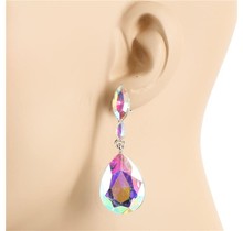 Plus One Crystal Earrings - Silver Iridescent