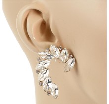 Follow Me Crystal Earrings -  Gold