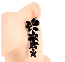 Look Twice Chandelier Earrings - Black