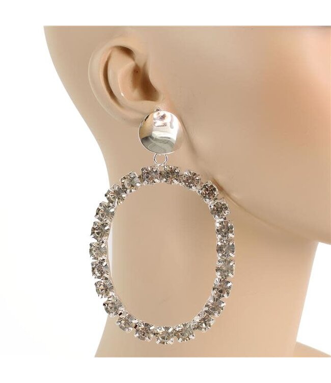 Much More Crystal Earrings - Silver