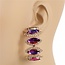 Deep Rooted Crystal Earrings - Purple